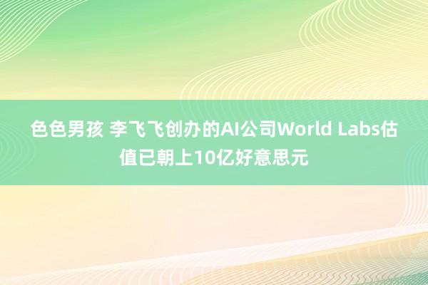 色色男孩 李飞飞创办的AI公司World Labs估值已朝上10亿好意思元