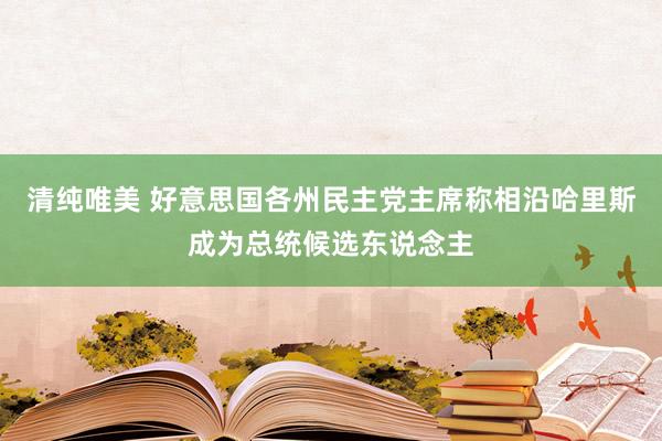 清纯唯美 好意思国各州民主党主席称相沿哈里斯成为总统候选东说念主