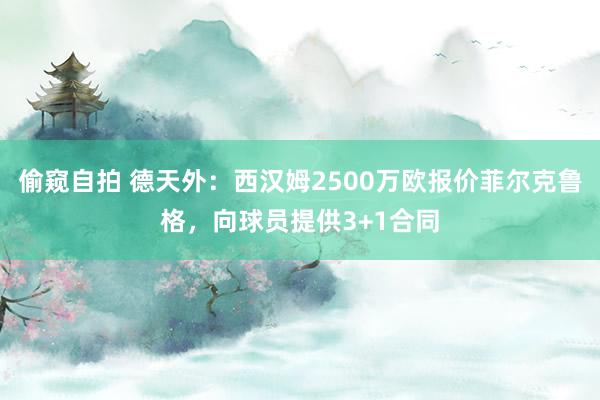 偷窥自拍 德天外：西汉姆2500万欧报价菲尔克鲁格，向球员提供3+1合同