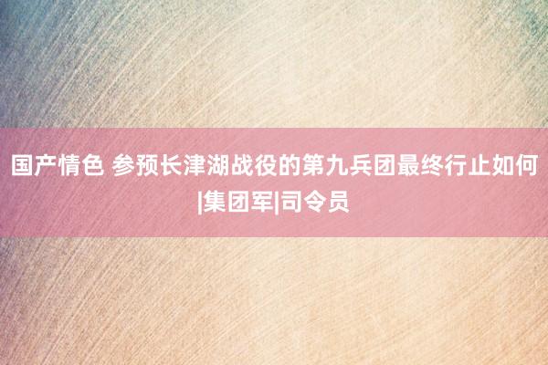 国产情色 参预长津湖战役的第九兵团最终行止如何|集团军|司令员