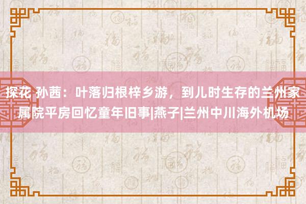 探花 孙茜：叶落归根梓乡游，到儿时生存的兰州家属院平房回忆童年旧事|燕子|兰州中川海外机场