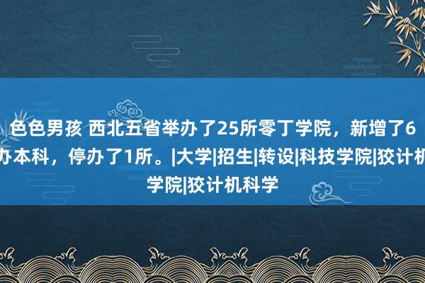 色色男孩 西北五省举办了25所零丁学院，新增了6所公办本科，停办了1所。|大学|招生|转设|科技学院|狡计机科学